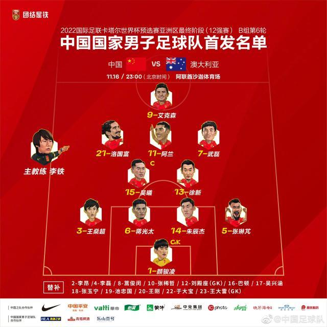 lol投注-【首发】中澳之战四名归化首次同时首发 武磊领衔